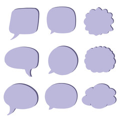 set of speech bubbles