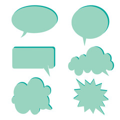 set of comic speech bubbles