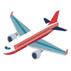 passenger aeroplane  vector image on the white background