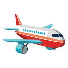 passenger aeroplane  vector image on the white background