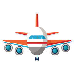 passenger aeroplane  vector image on the white background