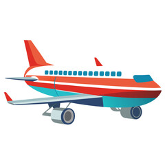 passenger aeroplane  vector image on the white background