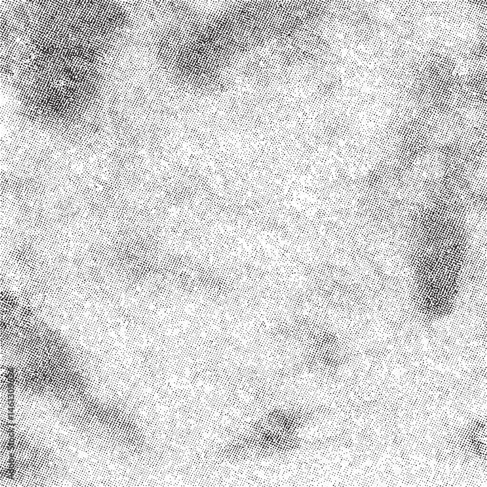 Poster a textured grayscale of small dots and dashes creates a dynamic visual surface.