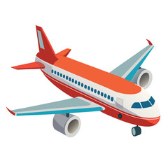 passenger aeroplane  vector image on the white background