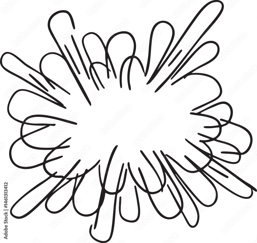 Poster a circular arrangement of delicate flowing lines forms a stylized bloom.