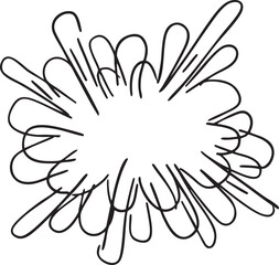 Obraz premium A circular arrangement of delicate flowing lines forms a stylized bloom.