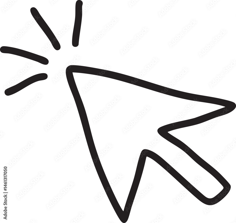 Poster a stylized black pointer arrow radiates with a bright light effect.