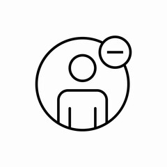 Remove user member icon vector sign