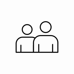 Team people group icon vector sign