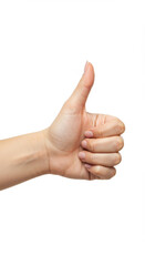 Thumbs Up! Hand Gesture of Approval, Success & Agreement - Isolated Image for Positive Reinforcement & Communication