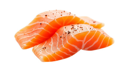 salmon steak isolated on white