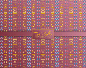 Seamless pattern background. Inspired by traditional Northern Thai silk pattern. Colored in Salmon Pink.