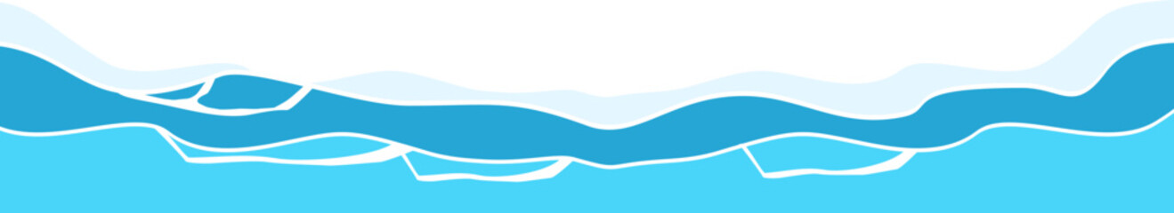 Wave Water Corner Border