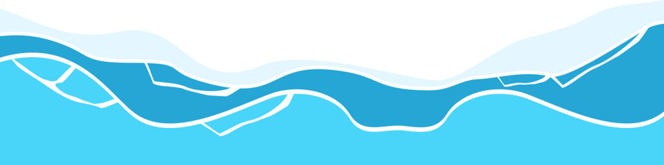 Wave Water Corner Border