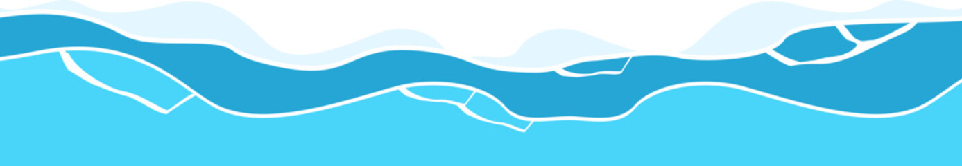 Wave Water Corner Border