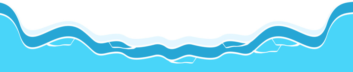 Wave Water Corner Border