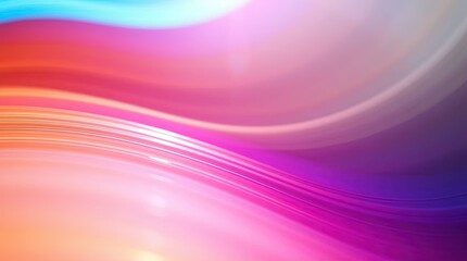 Obraz premium Vibrant Abstract Color Palette: A mesmerizing display of vivid colors swirling and blending, creating a dynamic and visually captivating composition with waves. 