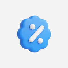 3d Realistic Badge discount price Icon vector illustration