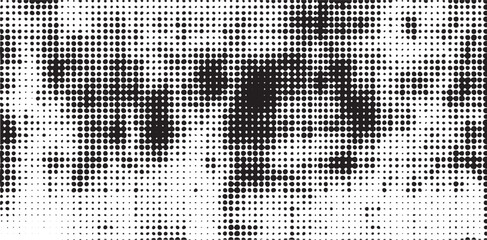 A monochrome portrait reveals a textured face composed of numerous small dots.