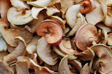 dried apples close up background

