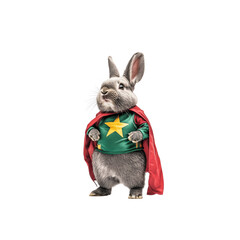 Super Rabbit Adorable Bunny in Superhero Costume