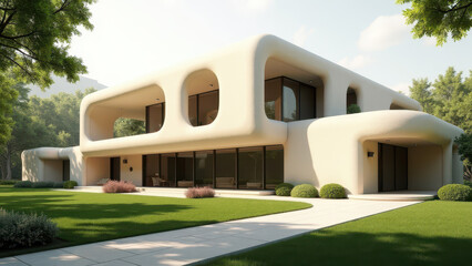 Minimalist Modernist building facade