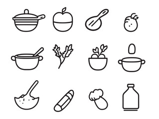 Minimalist Custard Line Art Ideal for Digital Art and Design Projects