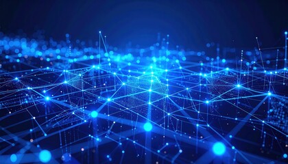 Blue Network of Connected Points