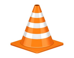 Traffic cone isolated on white background
