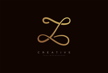 Letter Z calligraphy Logo, Luxury letter Z with infinity icon combination, vector illustration