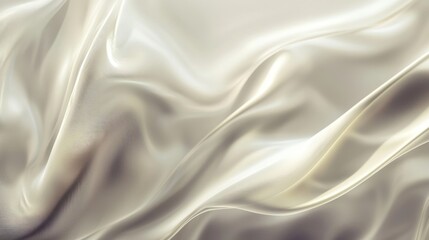 Soft, elegant folds of creamy silk fabric.