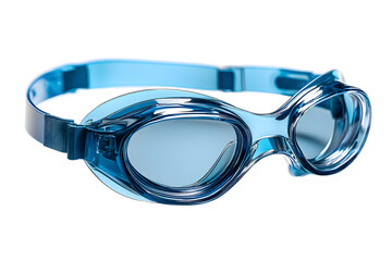 Aquatic swimming goggles with adjustable strap on cut out background, crystal clear photography for safety information and training guides