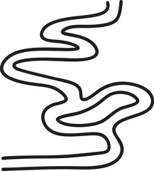 Naklejka premium A continuous curving forms a flowing pathway.