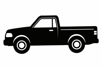 Fototapeta premium pickup silhouette vector