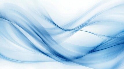 Fototapeta premium Abstract design with flowing, light blue shapes.