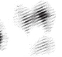 Several overlapping dotted shapes create a dynamic and textured abstract