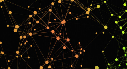 Abstract Network Connection Background with Connected Dots and Lines