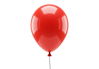 red balloon isolated on transparent background png