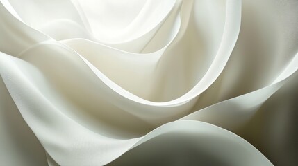 Obraz premium Soft, flowing white fabric, elegantly draped and textured.