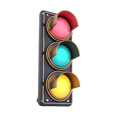 Vintage Traffic Light Red Yellow Green Signal
