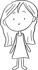 Obraz premium A young girl stands with arms outstretched facing forward.