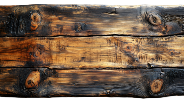 A detailed wood grain texture with prominent knots on an isolated background, professional photography for print media and design projects
