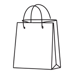 Shopping Bag Vector Art Silhouette for Retail and Commerce Designs