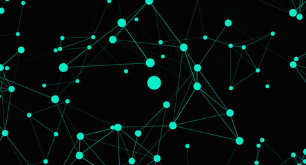 Abstract Network Connectivity: Interconnected Nodes and Lines on Black
