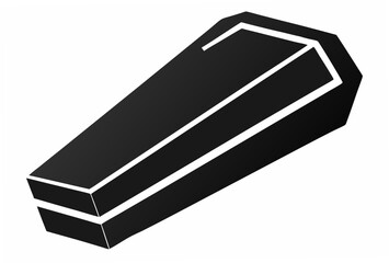 coffin  silhouette vector illustration