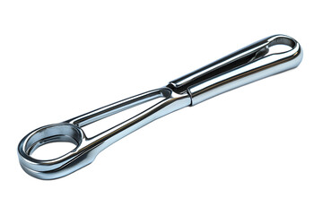 Metal eyelash curler tool with transparent background, essential beauty accessory for makeup and cosmetic routines, high quality detail.