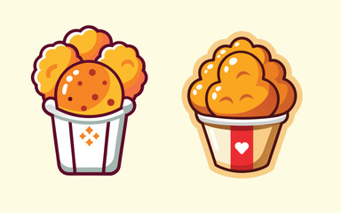fried chicken icon vector.eps