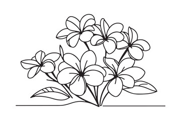 Exquisite Floral Vector Illustration with Delicate Petals and Leaves