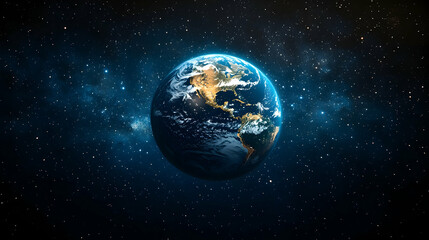Obraz premium Earth in the vast expanse of space