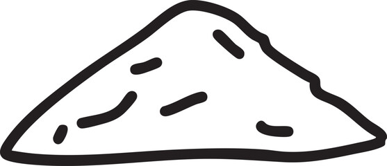 Obraz premium A stylized pile of sand sits on a white background.